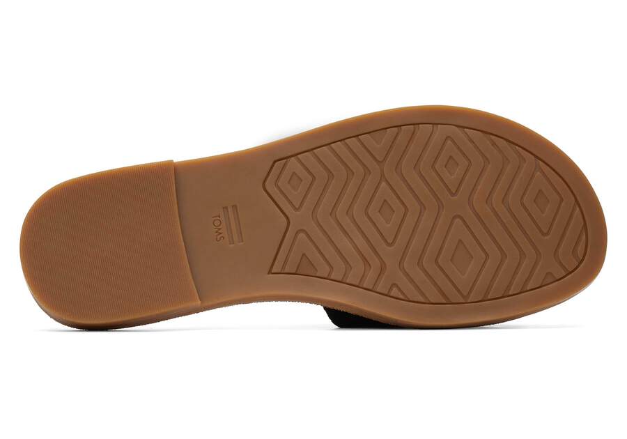 Shea Black Leather Slide Sandal