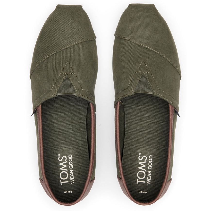 Alpargata Dark Sage Green Synthetic Trim