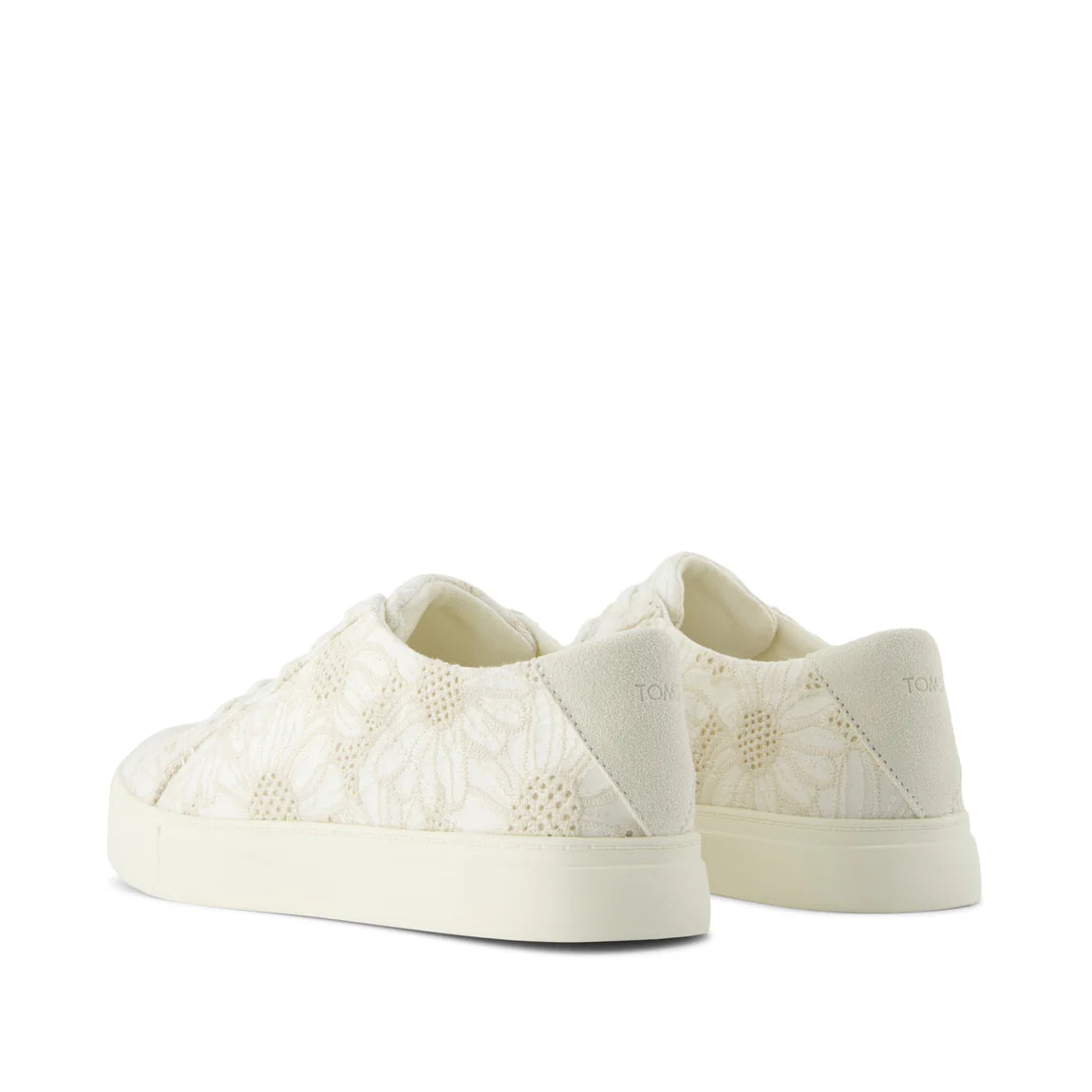 Kameron Lace Up Sneakers - White Floral Eyelet