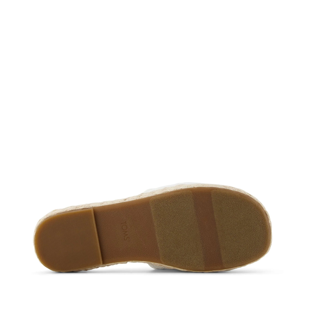 Abby Slide Platform Knot Sandal - White Beachside Woven