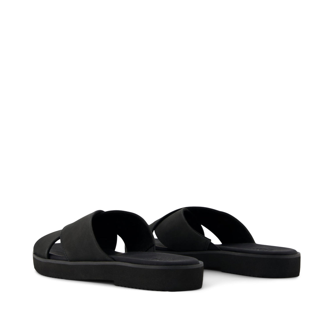 Mae Crossover Sandal - Black Leather
