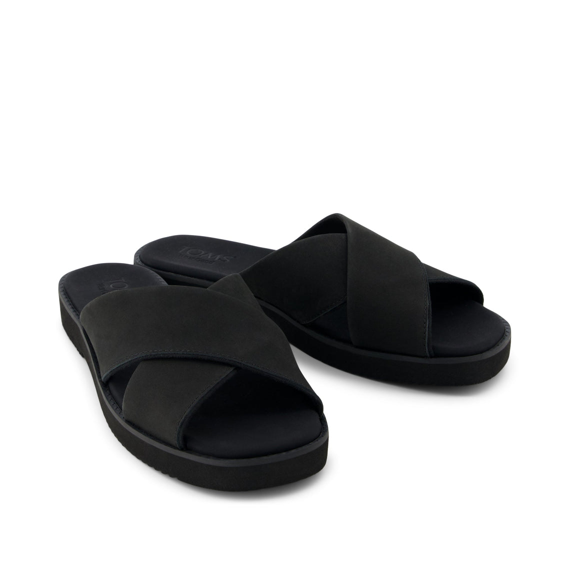 Mae Crossover Sandal - Black Leather