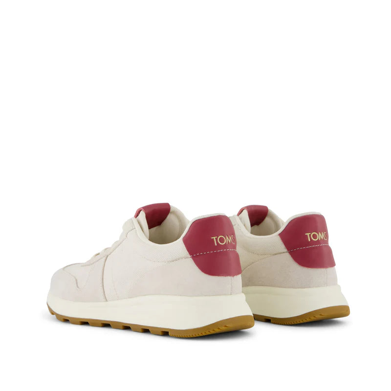 TRVL Lite Retro Trainer | Light Sand Twill and Suede