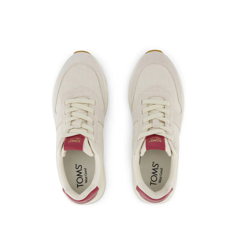 TRVL Lite Retro Trainer | Light Sand Twill and Suede