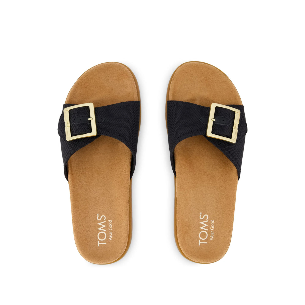 Marin Slide Sandal | Black Canvas