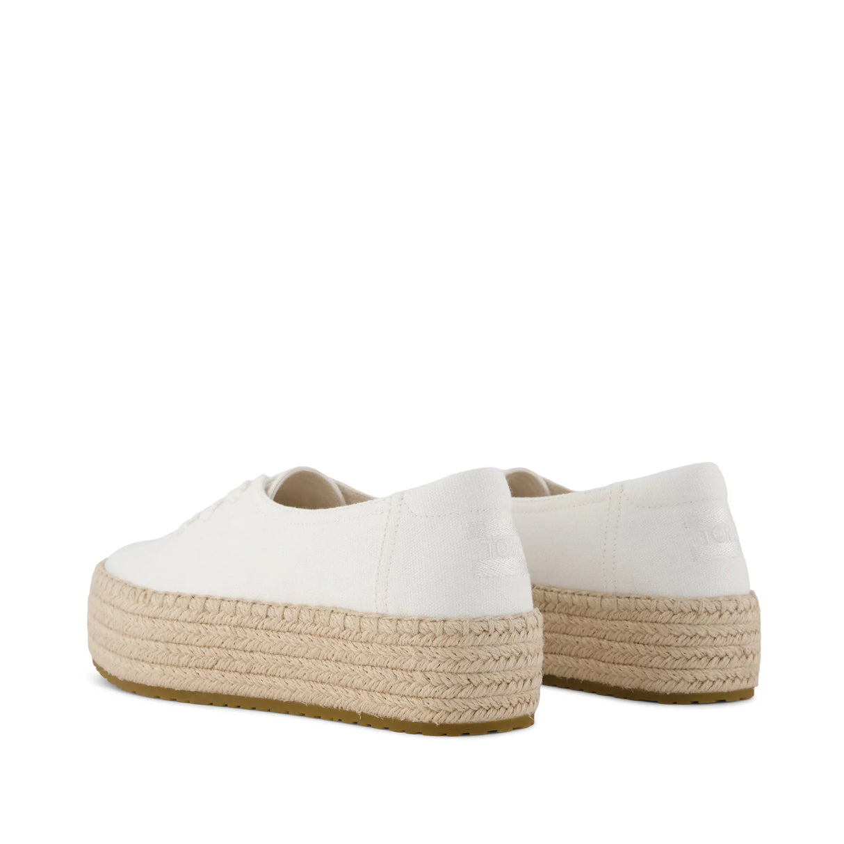 Valencia Lace-Up Platform Espadrille | White Canvas