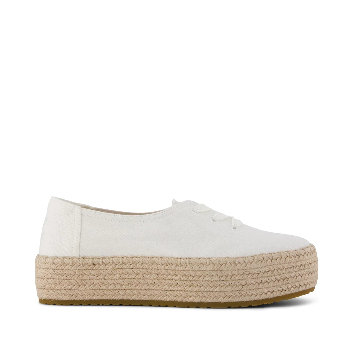 Valencia Lace-Up Platform Espadrille | White Canvas