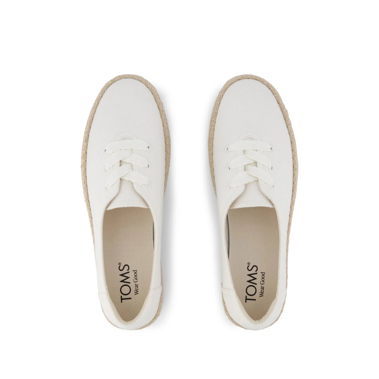 Valencia Lace-Up Platform Espadrille | White Canvas
