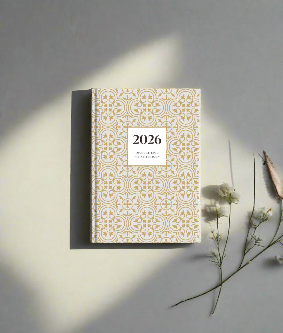 2026 Hardbound Daily Diary Gold