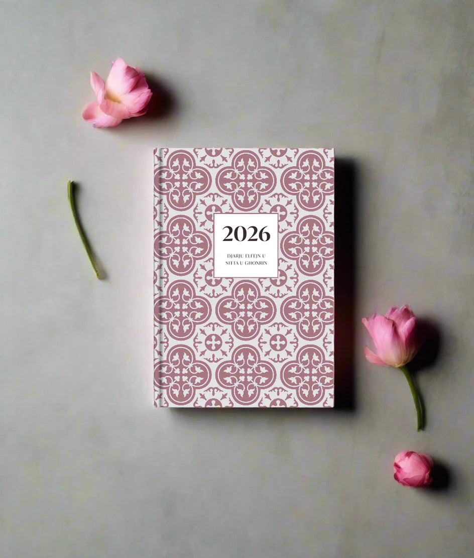 2026 Hardbound Daily Diary Roza Car