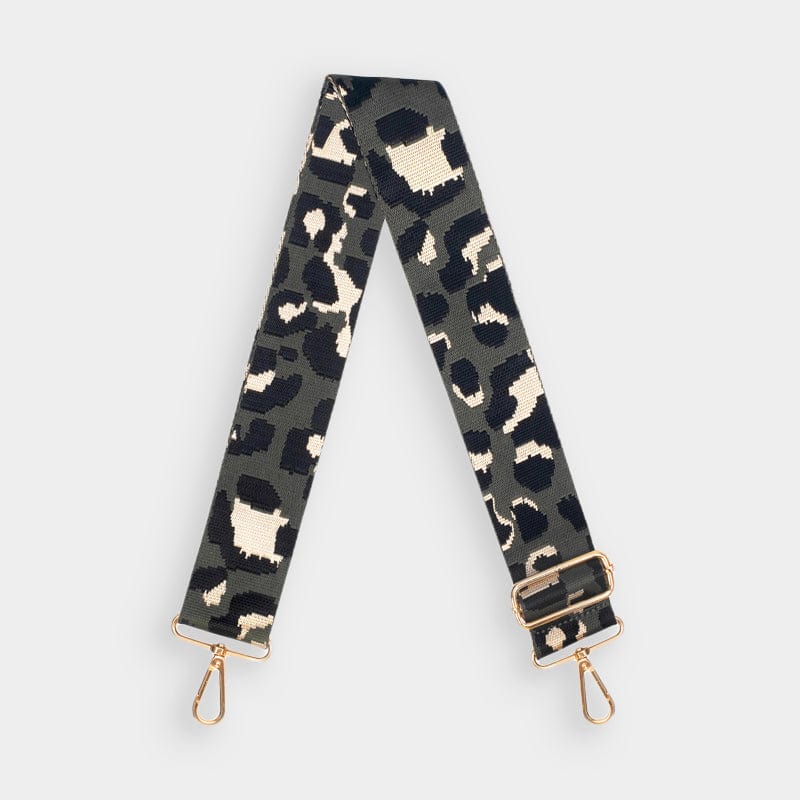Luxe Dark Grey Camo Bag Strap