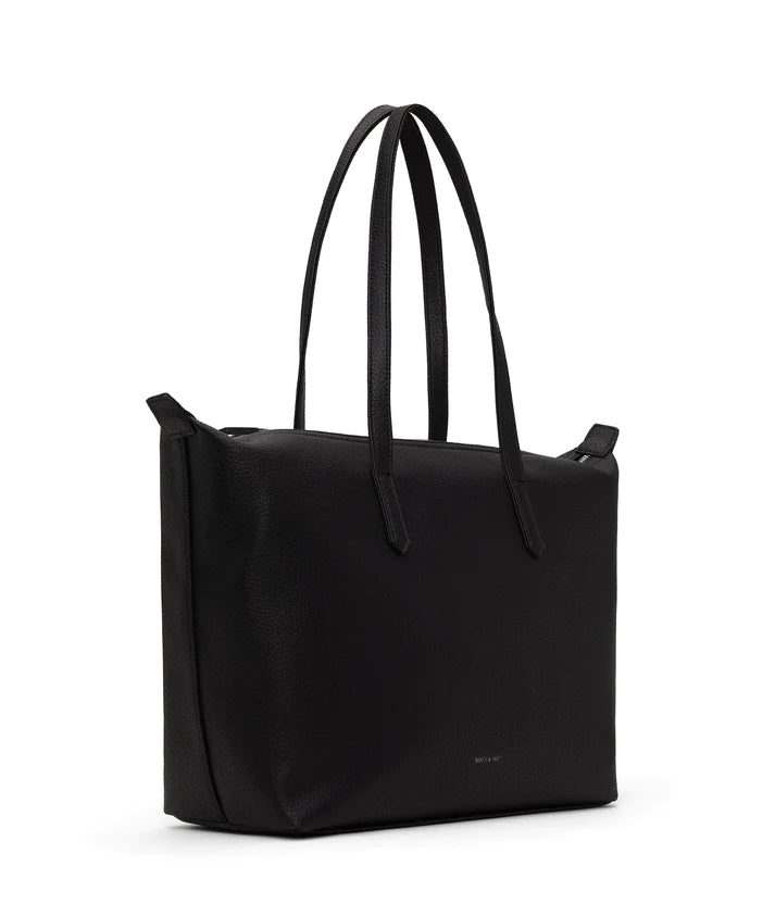ABBI VEGAN TOTE BAG - PURITY Black