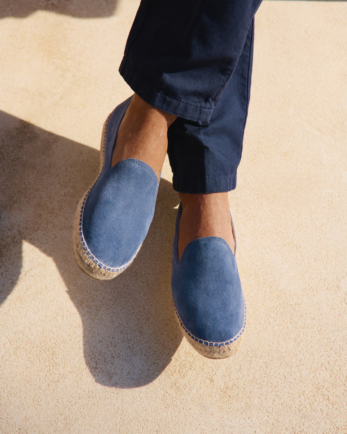 Hamptons Flat Espadrilles - Indigo