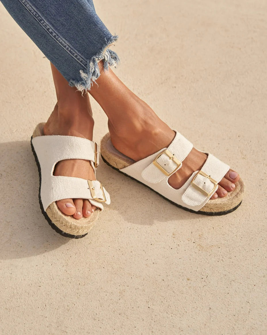 Organic Hemp Nordic Sandals La Havana White