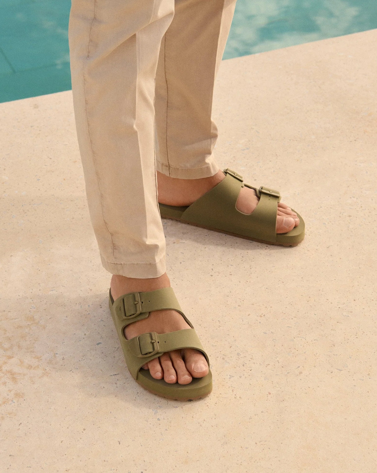 Eva Nordic Swim Sandals Honolulu Kaki Green