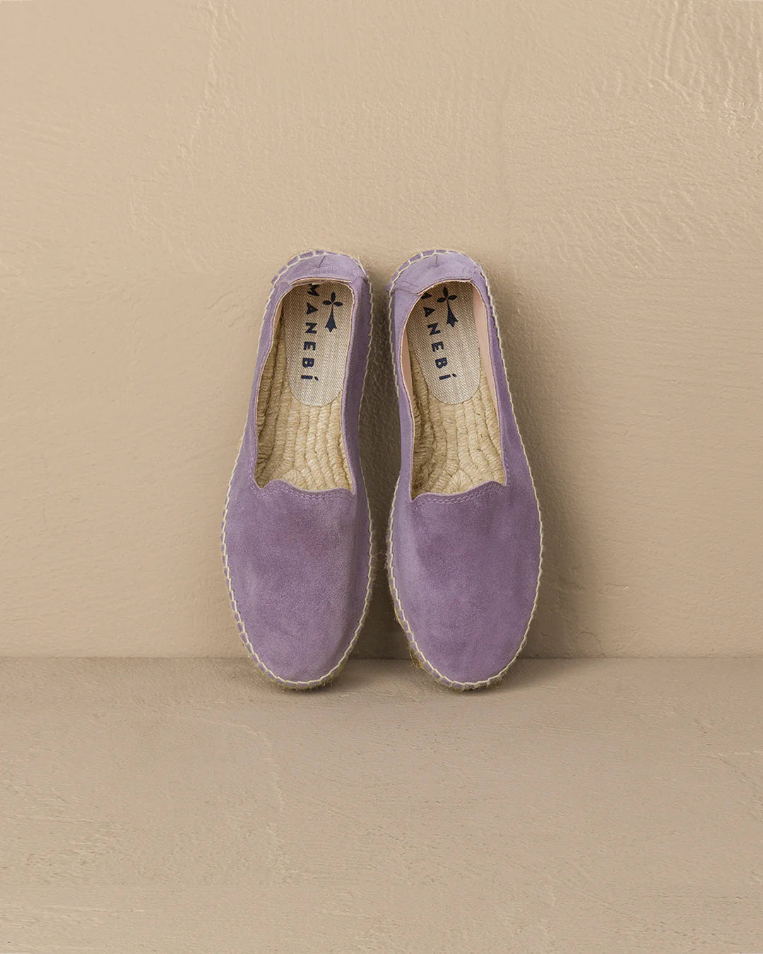 Suede Double Sole Espadrilles Hamptons Wisteria Lilac
