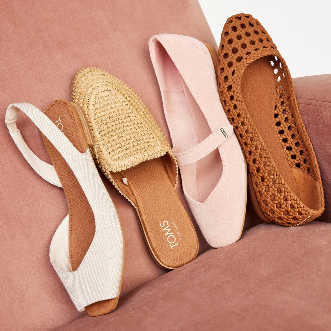 Jade Flats - Almond Raffia