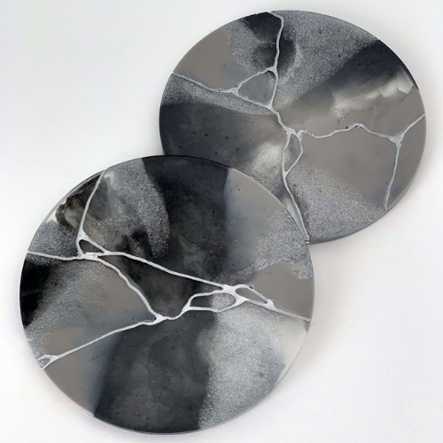 Grey / Silver - Large Coaster