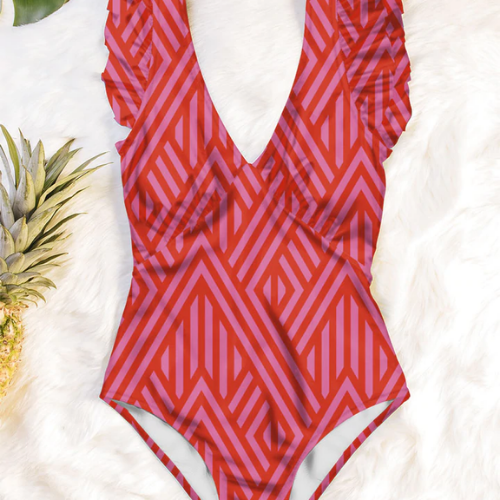 Cherry Plunge One-Piece