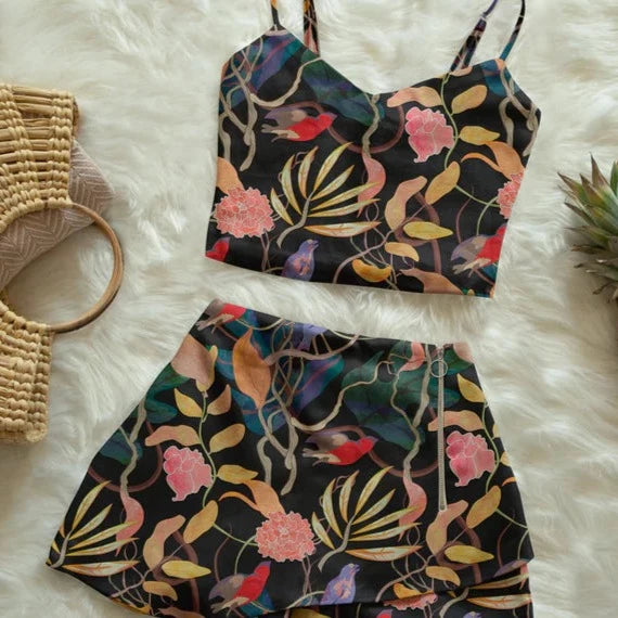 Antonella Crop Top & Shorts Set