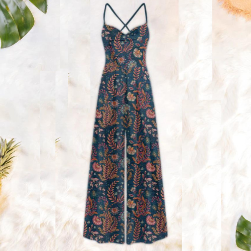 Halley Cowl Jumpsuit Daisies