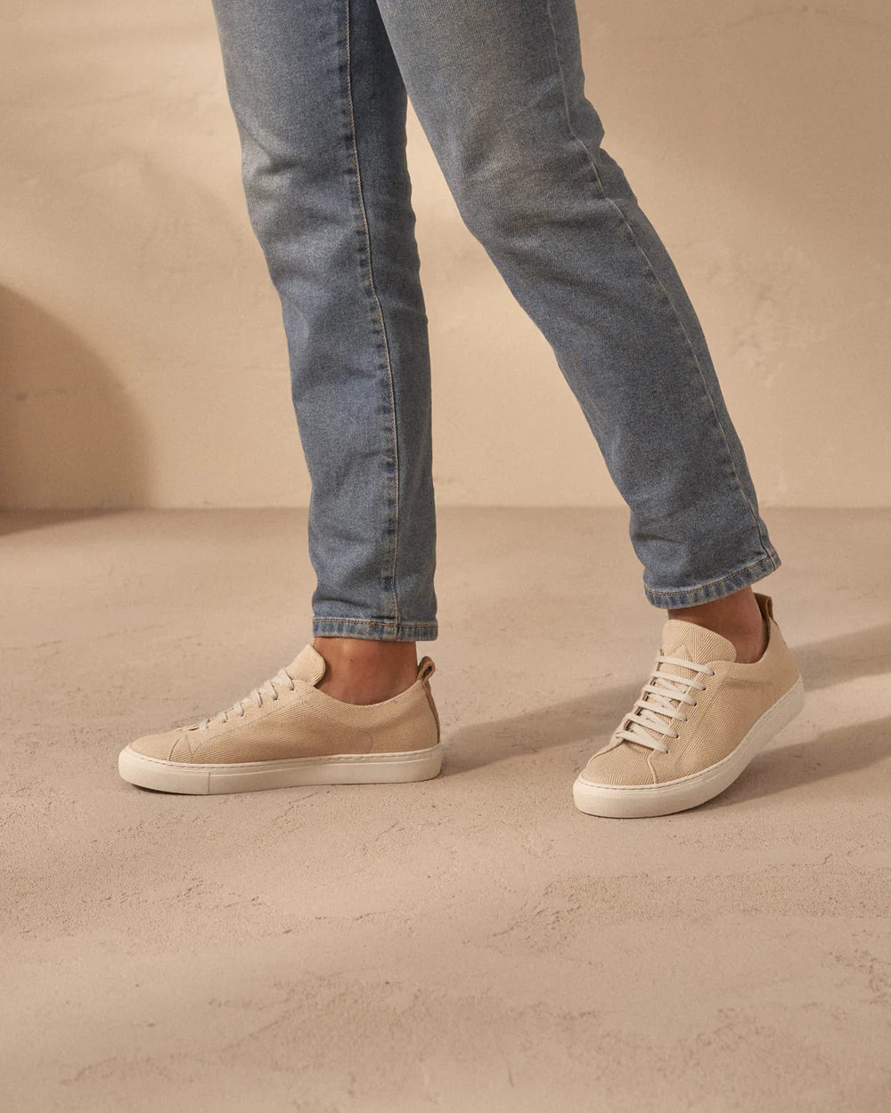 Cotton Chevron Sneakers Yucatan Natural