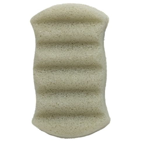 KONJAC 6 WAVE BATH SPONGE WITH GREEN FRENCH CLAY