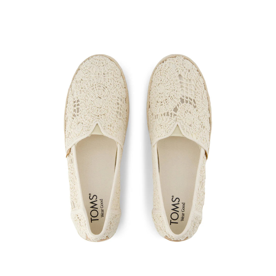 Valencia Platform Espadrille - Natural Crochet Lace