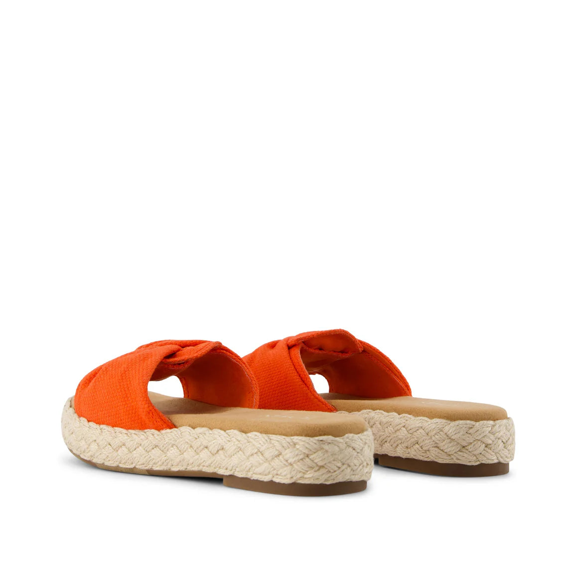 Abby Slide Platform Knot Sandal - Flame Beachside Woven