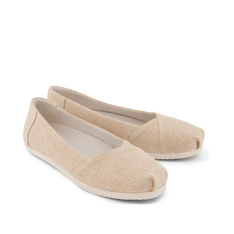 Women's Ballet Flat Alpargata | Beige Sparkle Woven