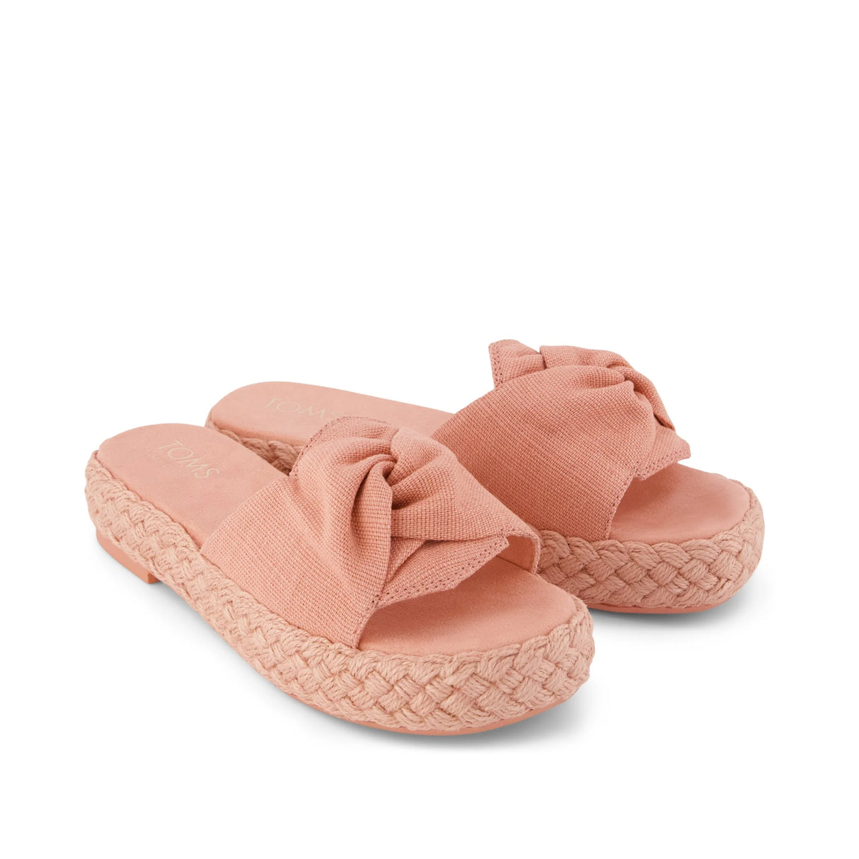 Abby Slide Platform Knot Sandal - Bloom Heritage Canvas