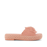 Abby Slide Platform Knot Sandal - Bloom Heritage Canvas