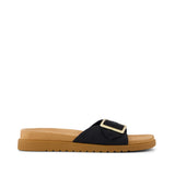 Marin Slide Sandal | Black Canvas