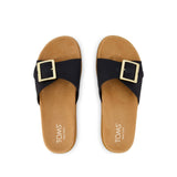 Marin Slide Sandal | Black Canvas