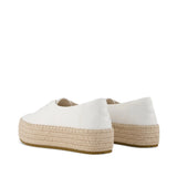Valencia Lace-Up Platform Espadrille | White Canvas