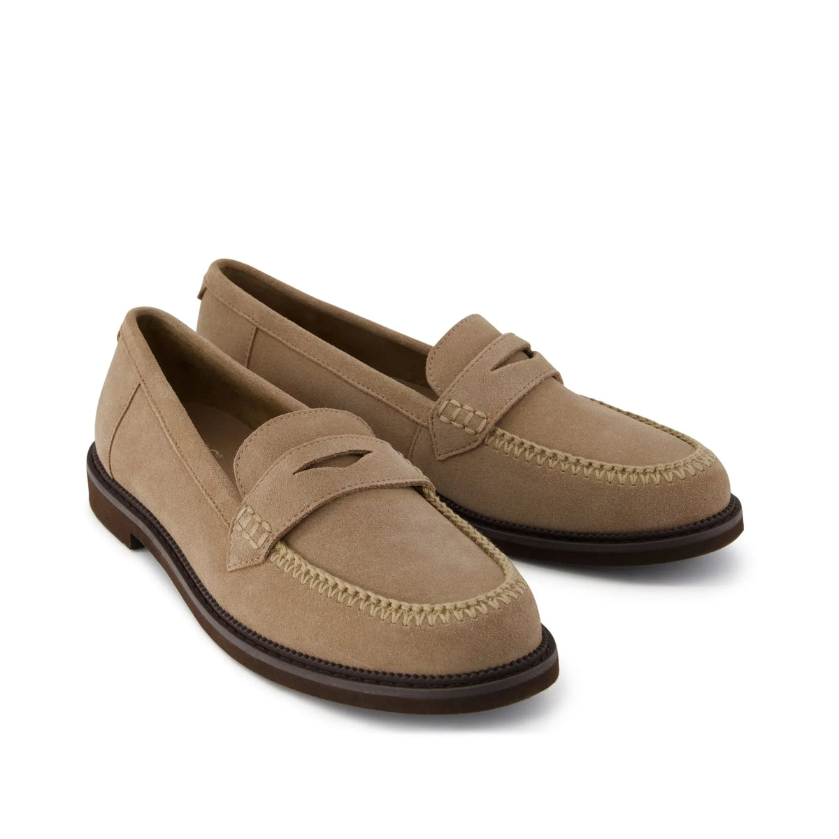 Marie Loafer | Taupe Suede