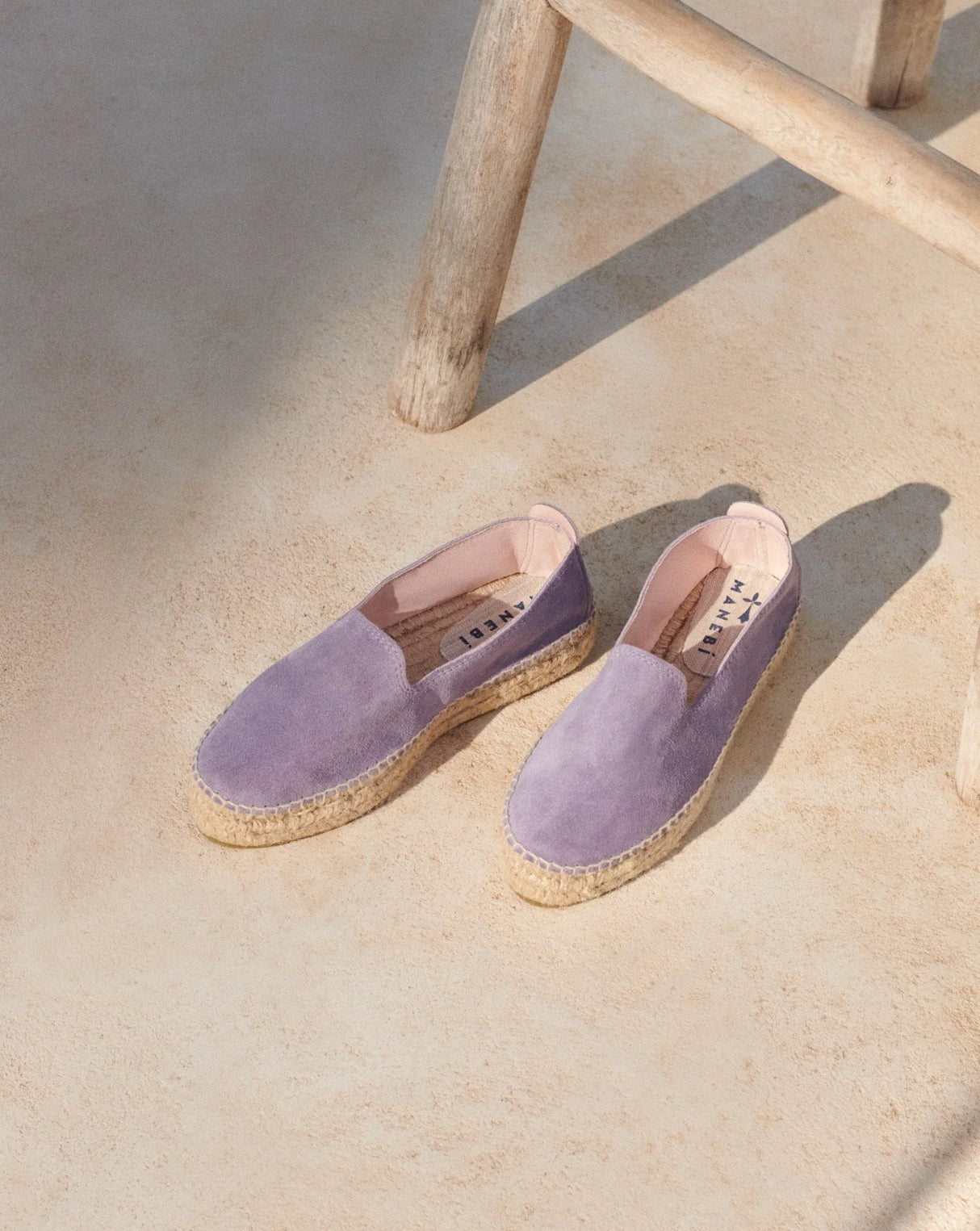 Suede Double Sole Espadrilles Hamptons  Wisteria Lilac