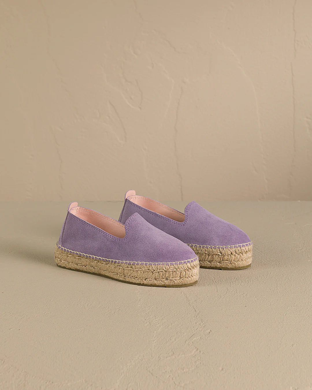 Suede Double Sole Espadrilles Hamptons  Wisteria Lilac