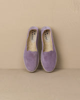 Suede Double Sole Espadrilles Hamptons  Wisteria Lilac