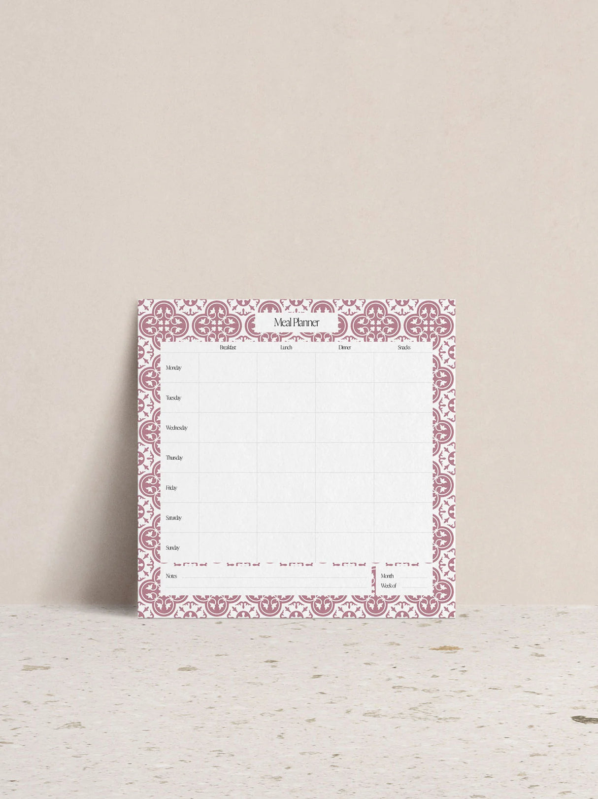 Roza Car Meal Planner