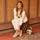 Valencia Platform Espadrille - Champagne Metallic Basket Weave