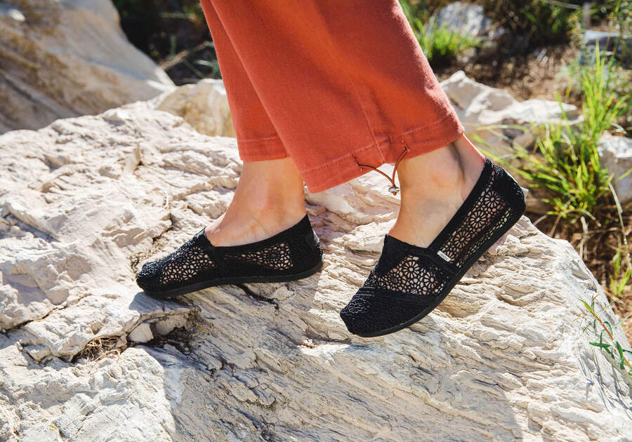 Alpargata Moroccan Crochet Black
