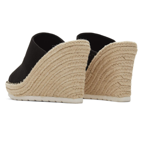 Monica Mule Wedge Heel Black