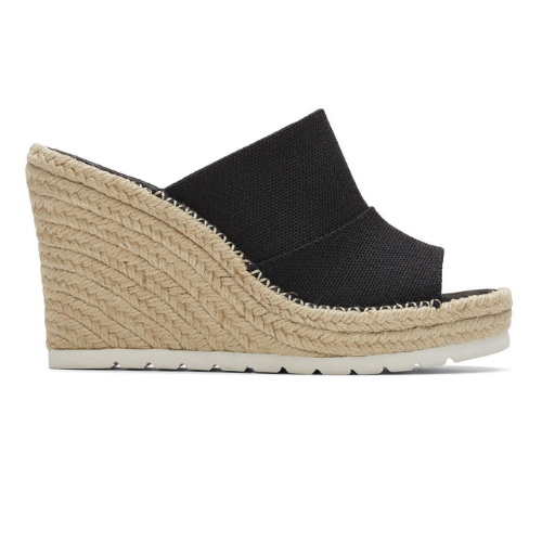 Monica Mule Wedge Heel Black
