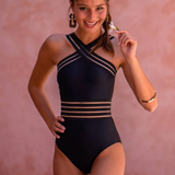 Imogen Crossover One-Piece - Black