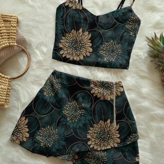 Nori Crop Top & Shorts Set