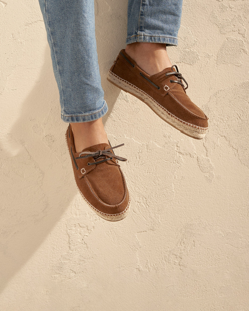 Suede Boat Shoes Espadrilles Hamptons Brown Sugar